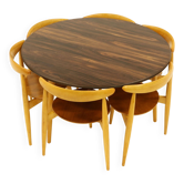 Heart dining set, designed by Hans Wegner for Fitz Hansen,  Denmark 1960s