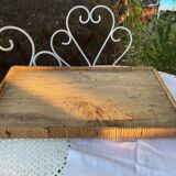 70s rattan tray