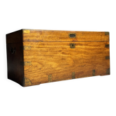 Campaign chest 19th century camphor antique