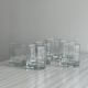 6 octagonal glasses, thick translucent glass, perfect for whiskey