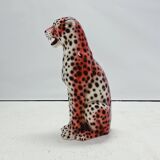 Pink Leopard Statue