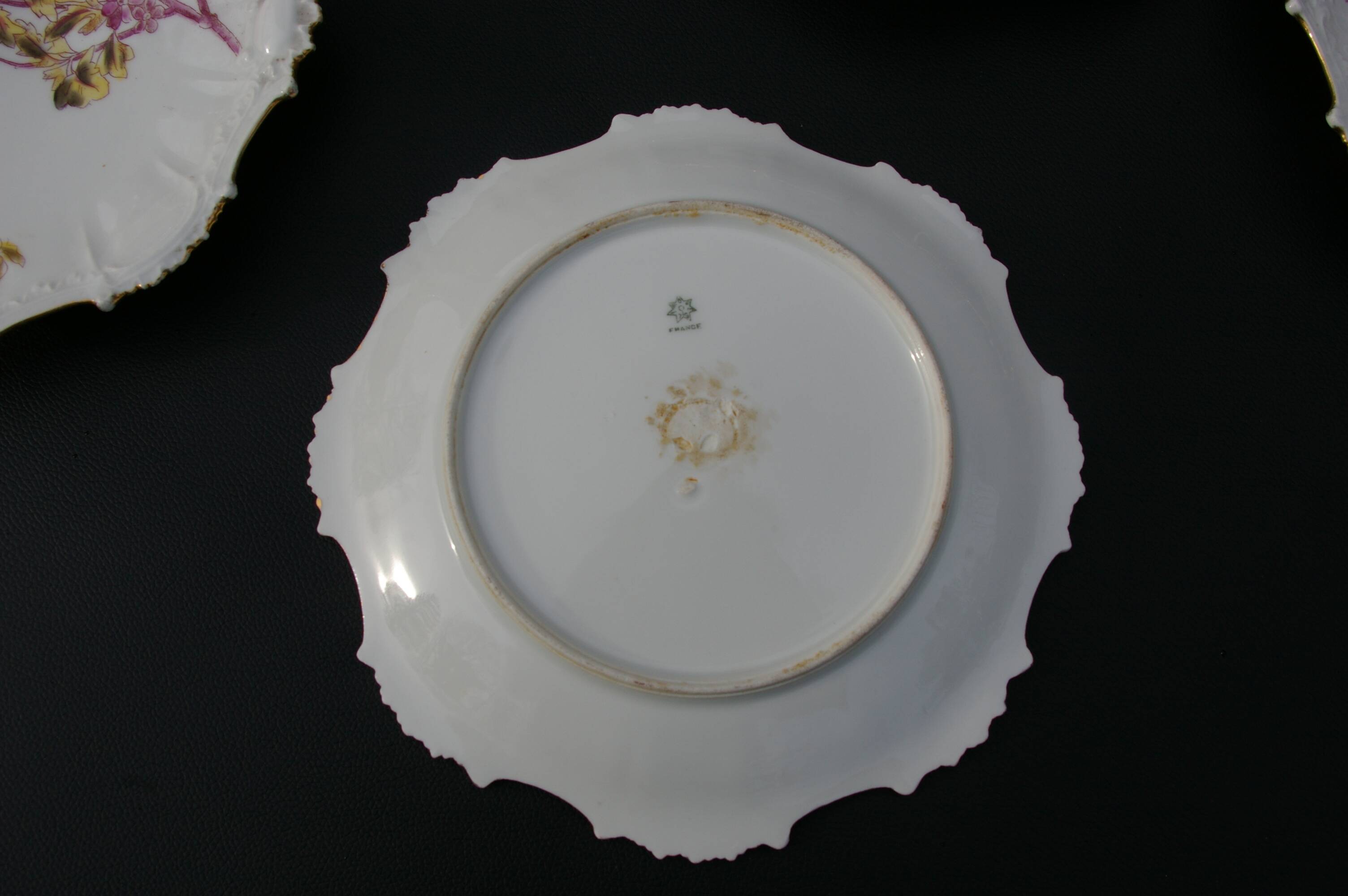 6 Assiettes à dessert en porcelaine de Limoges 1900 - Décor oiseau