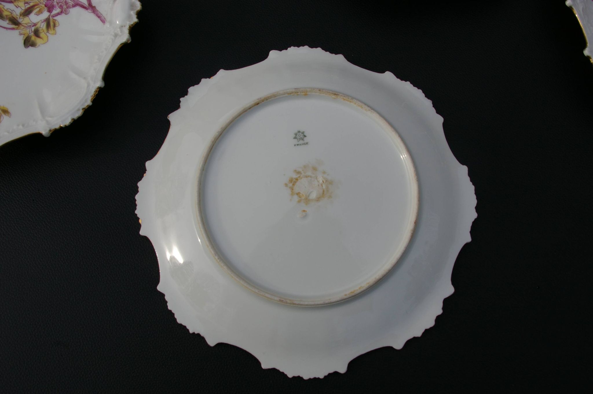 6 Limoges porcelain dessert plates 1900 - Bird decor