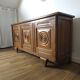 Solid oak sideboard, brutalist and Art Deco work, mid-century.