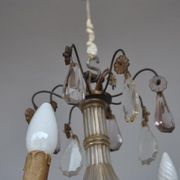 Lustre pampilles époque début XXème 6 feux