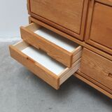 Decorative 'N-Line' bar cabinet in oak by P&J Neirinck, 1968