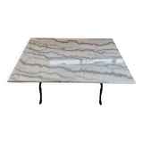 Bistro table marble top & cast iron base