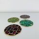 4 coasters in Mithé Espelt style, cloisonné enamels