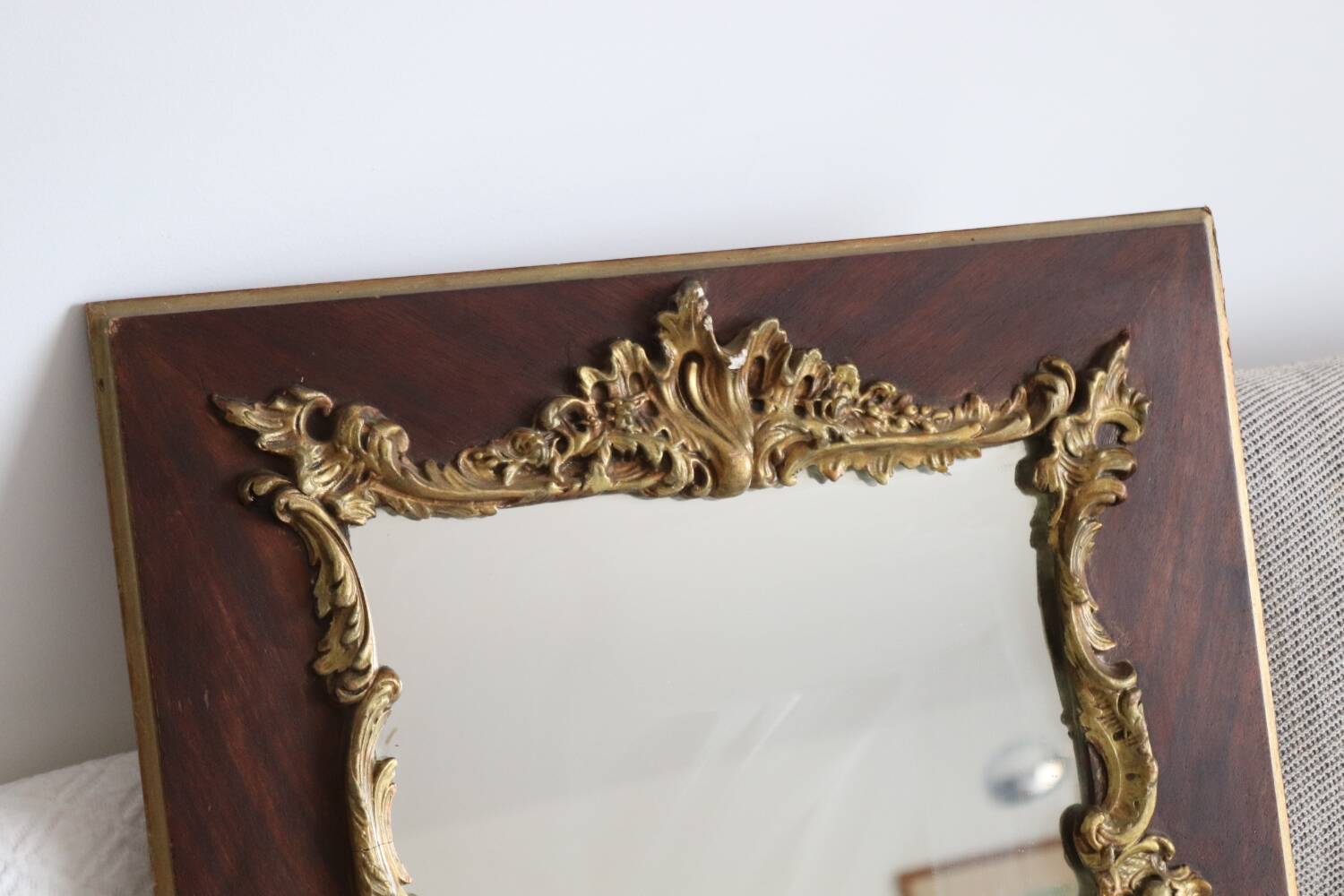 Old wooden and stucco mirror