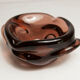 Cendrier Murano rond forme atypique violet rose 1950