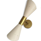 Pair of sconces wall Italian white design 50-60's