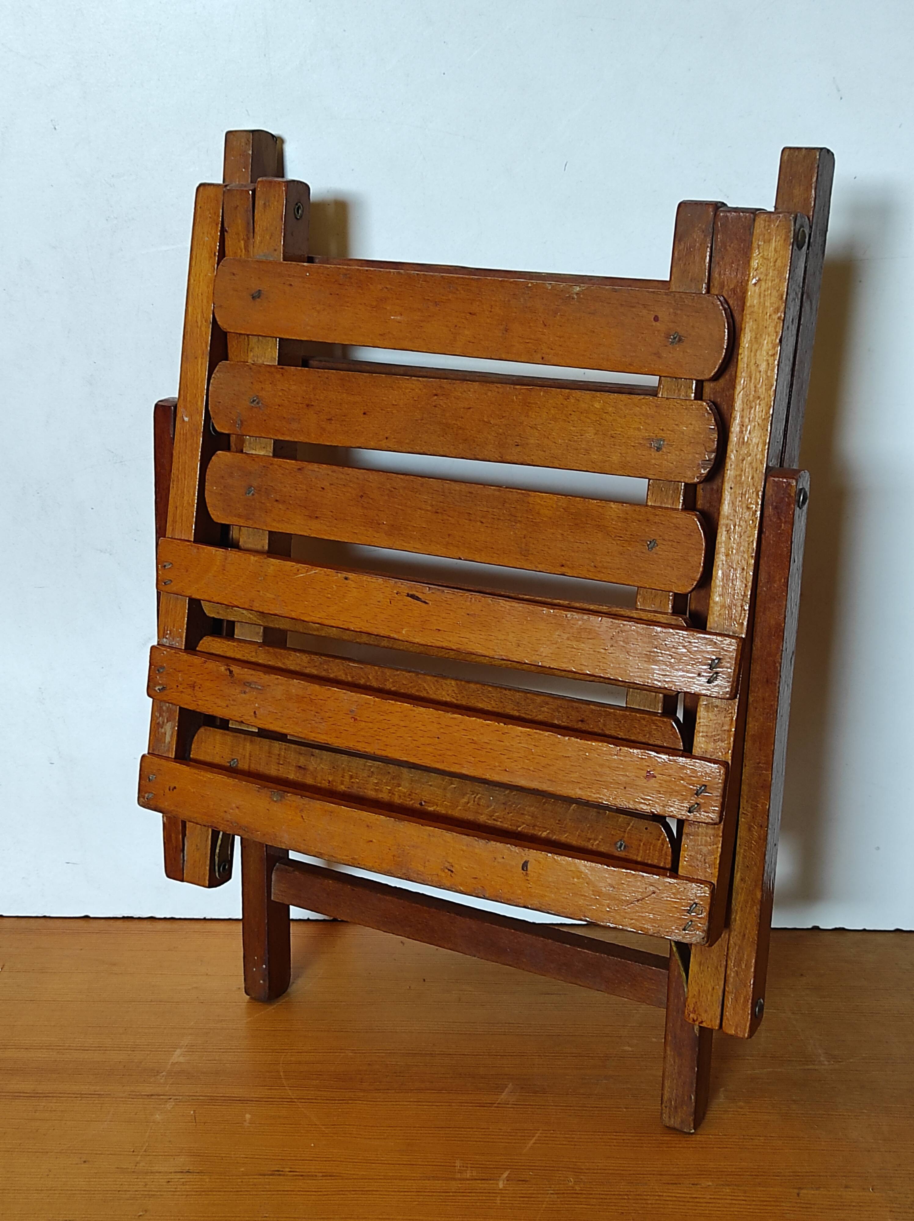 Ancienne chaise pliante enfants vintage italienne
