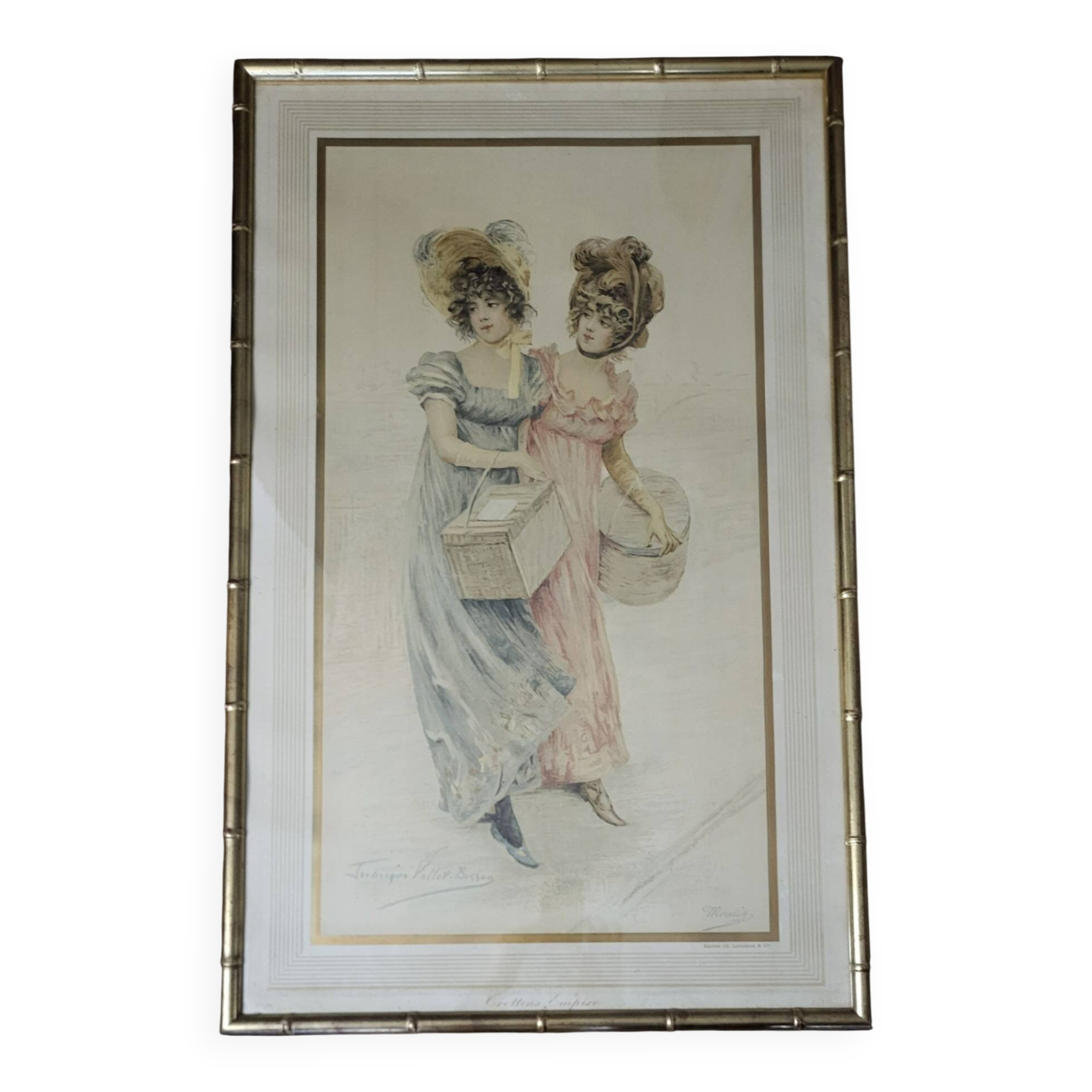 Lithograph, Frédérique Vallet-Bisson, Elegant, 1900s,