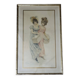 Lithograph, Frédérique Vallet-Bisson, Elegant, 1900s,