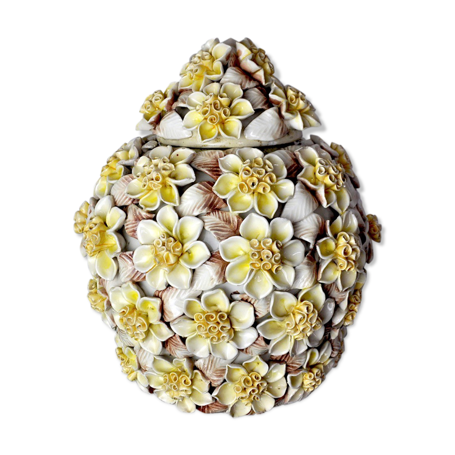 Vase Fleuri Manises, Spain, 1970