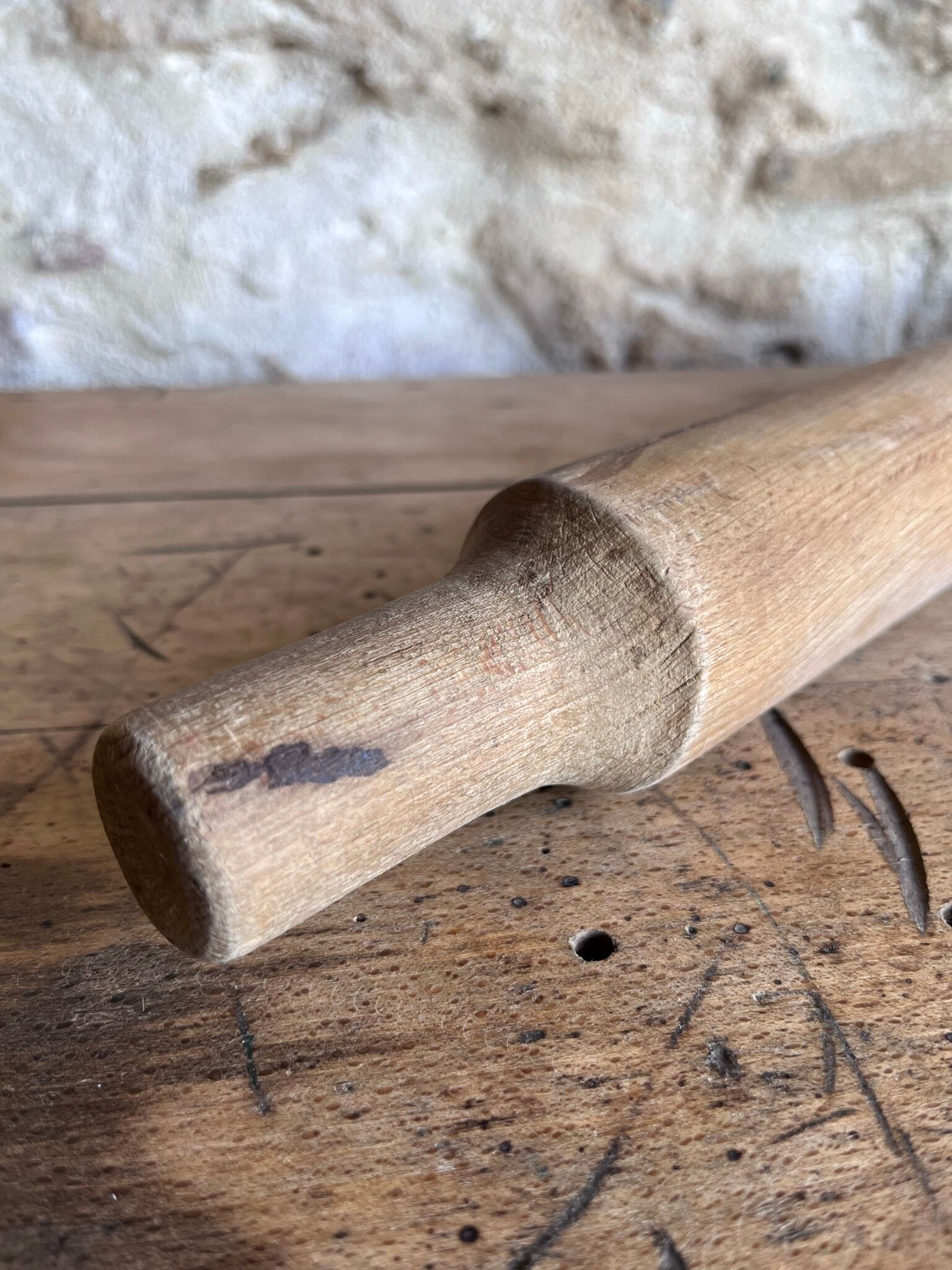 Old wooden rolling pin