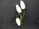 Vintage brass wall light with 3 glass tulips.