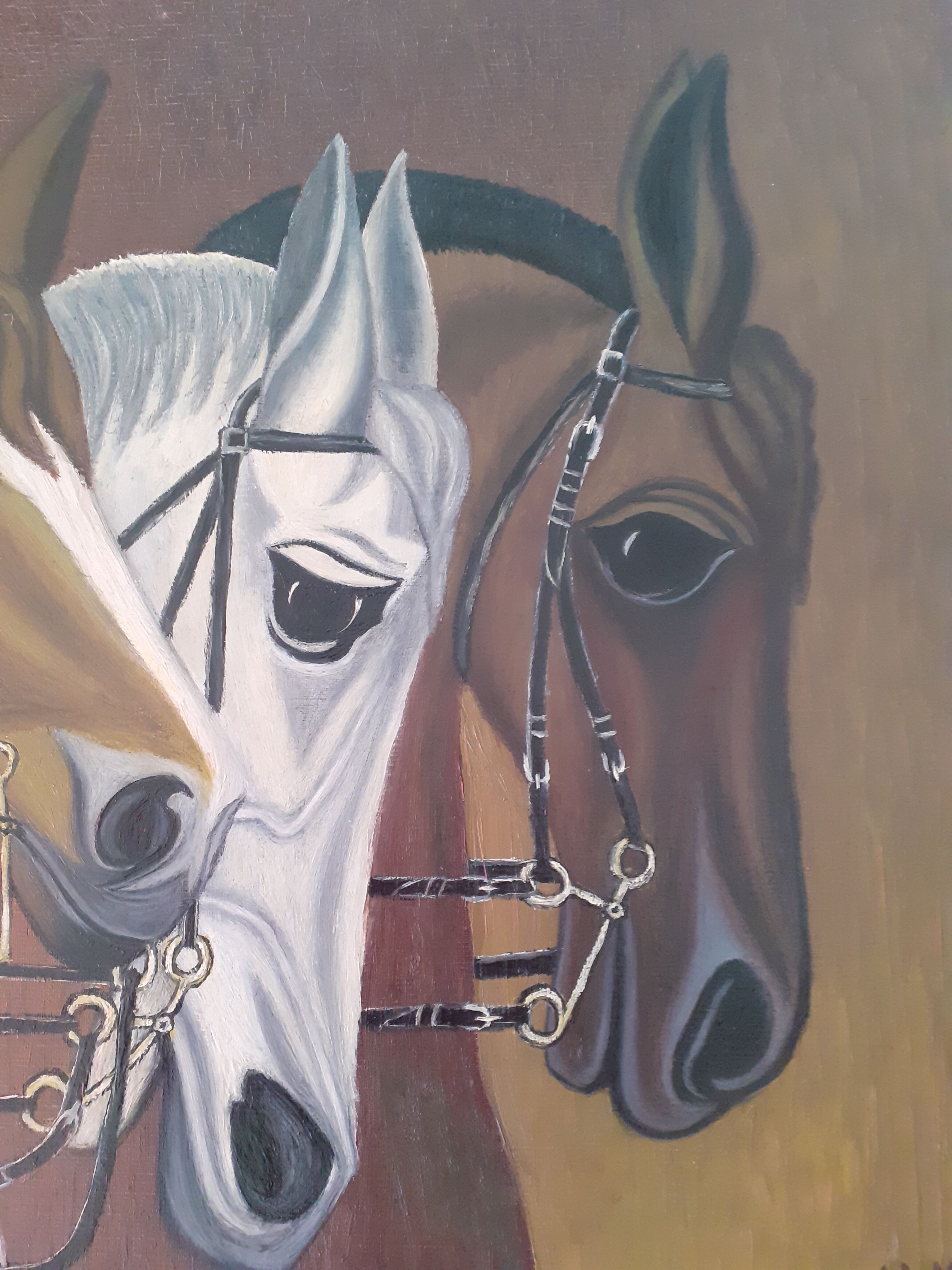 Tableau toile chevaux