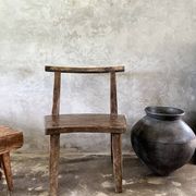 Large old teak chair or armchair H84 L60