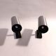Pair of brushed aluminum wall lamps Staff 1970