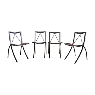 Chaises pliantes par Cattelan Italia, 1980, ensemble de 4