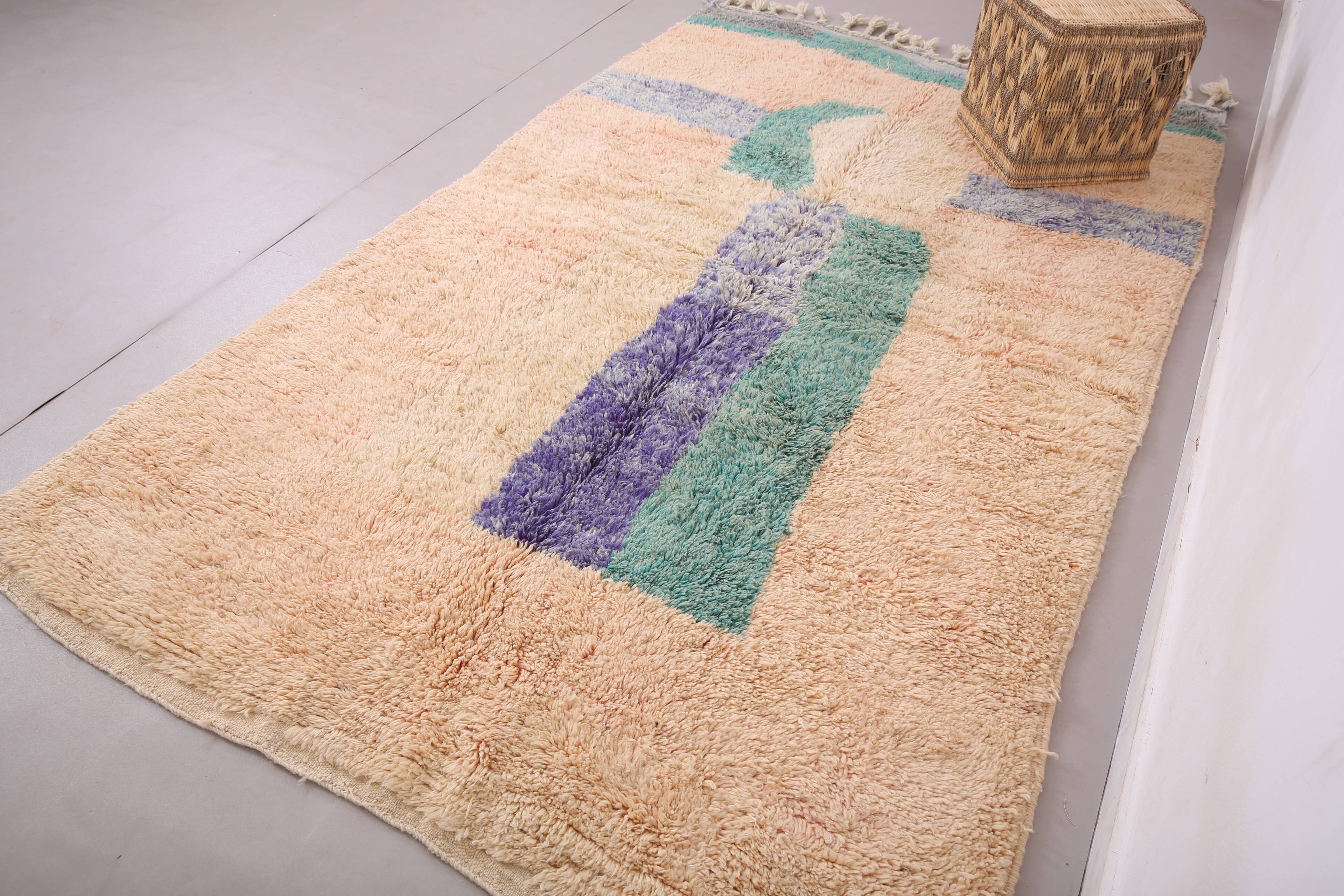 Peach Boujaad Rug 165 x 265 cm - Berber Wool Rug - Moroccan Rug Handmade