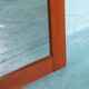 Danish teak mirror with shelf for hats from the 1960s.