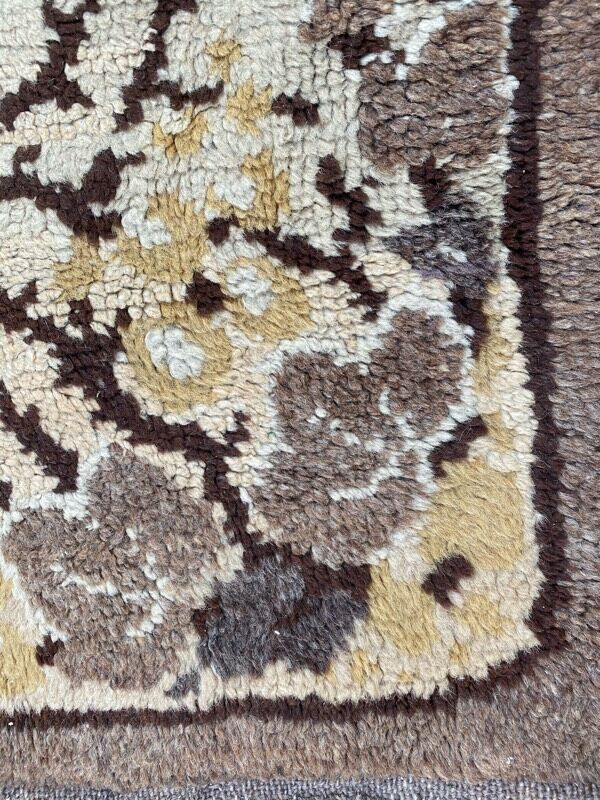 Old European art deco rug 84x184 cm