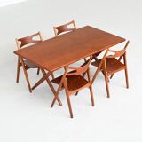 Hans Wegner's AT 303 cross-legged dining table, Andreas Tuck, Denmark, 1950