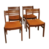 Set of 4 Danish Scandinavian chairs