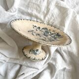 "Fushia" iron earthenware compote dish from Gien circa 1900