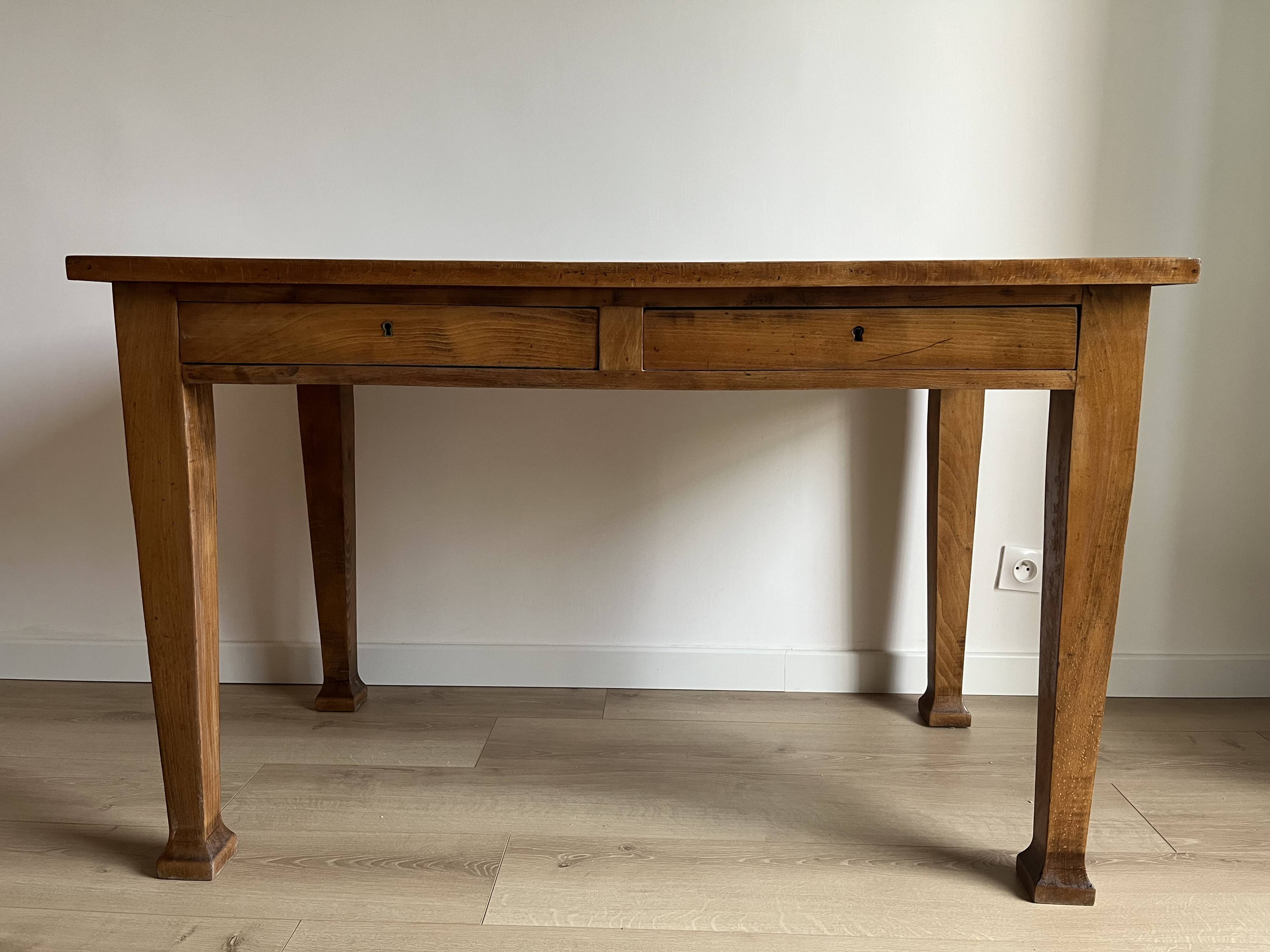 Solid wood desk