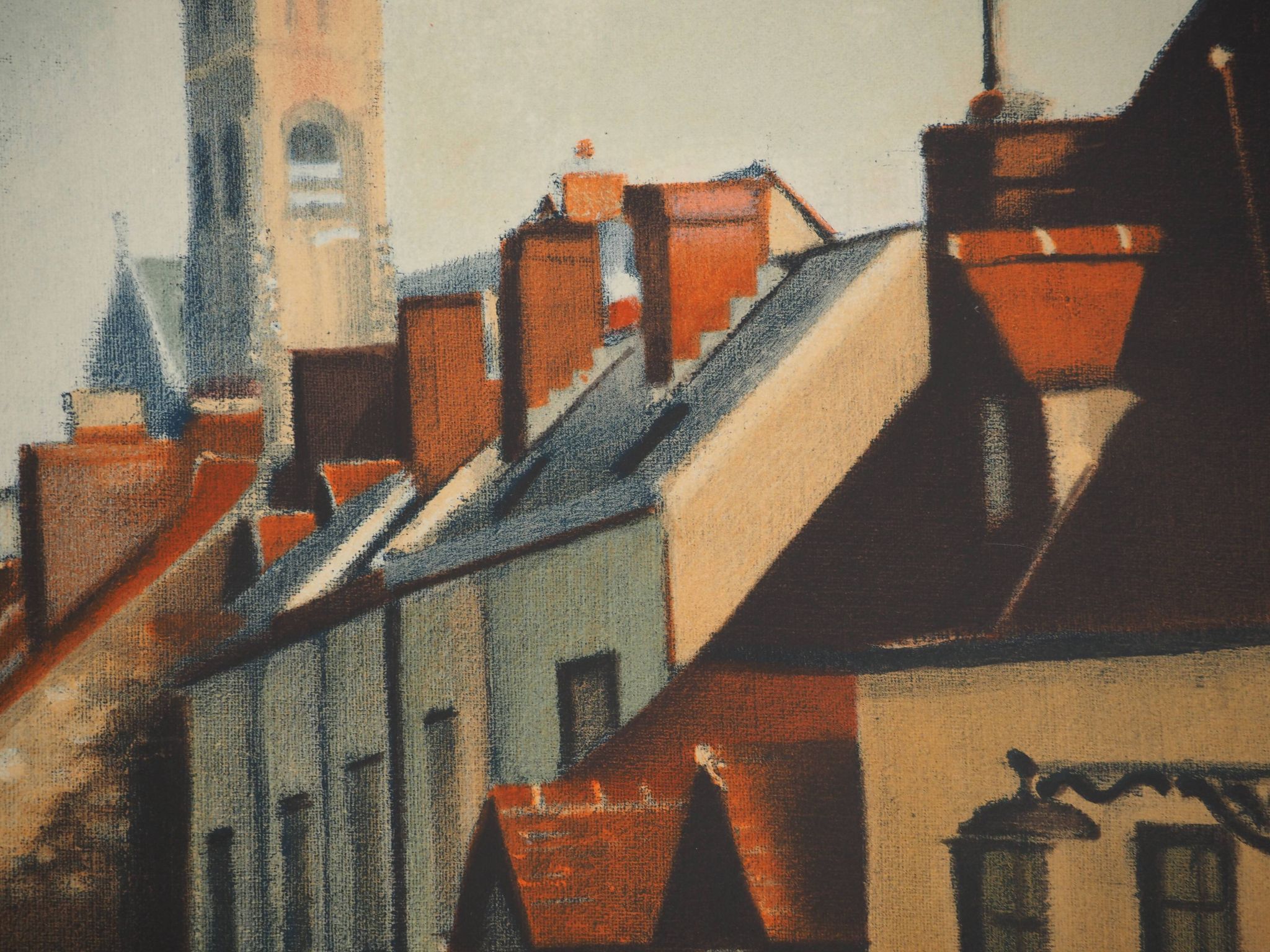 André Derain : Amiens traversé par la Somme, Lithographie signée