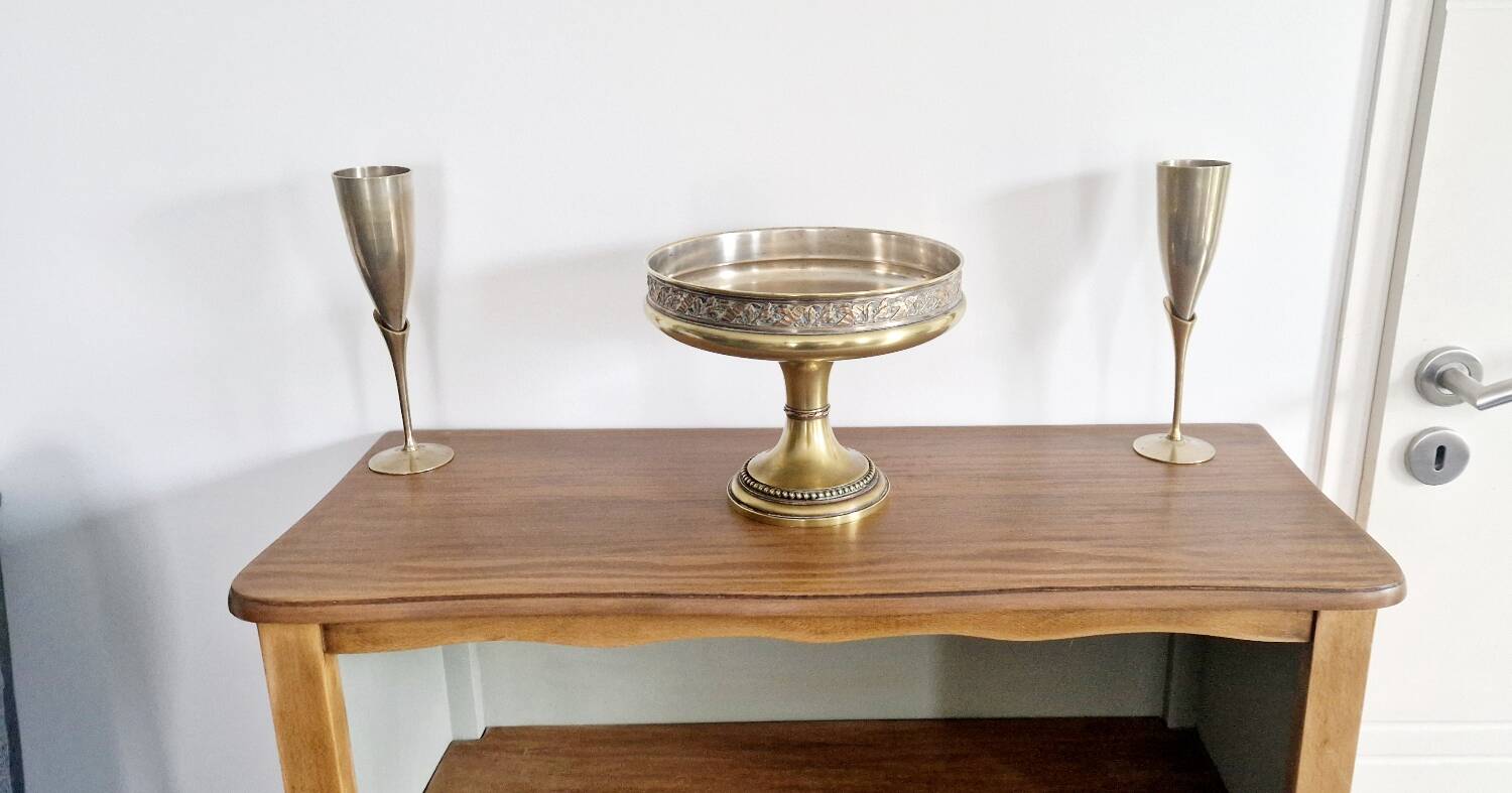 Gilded metal footed cup from the early 20th century