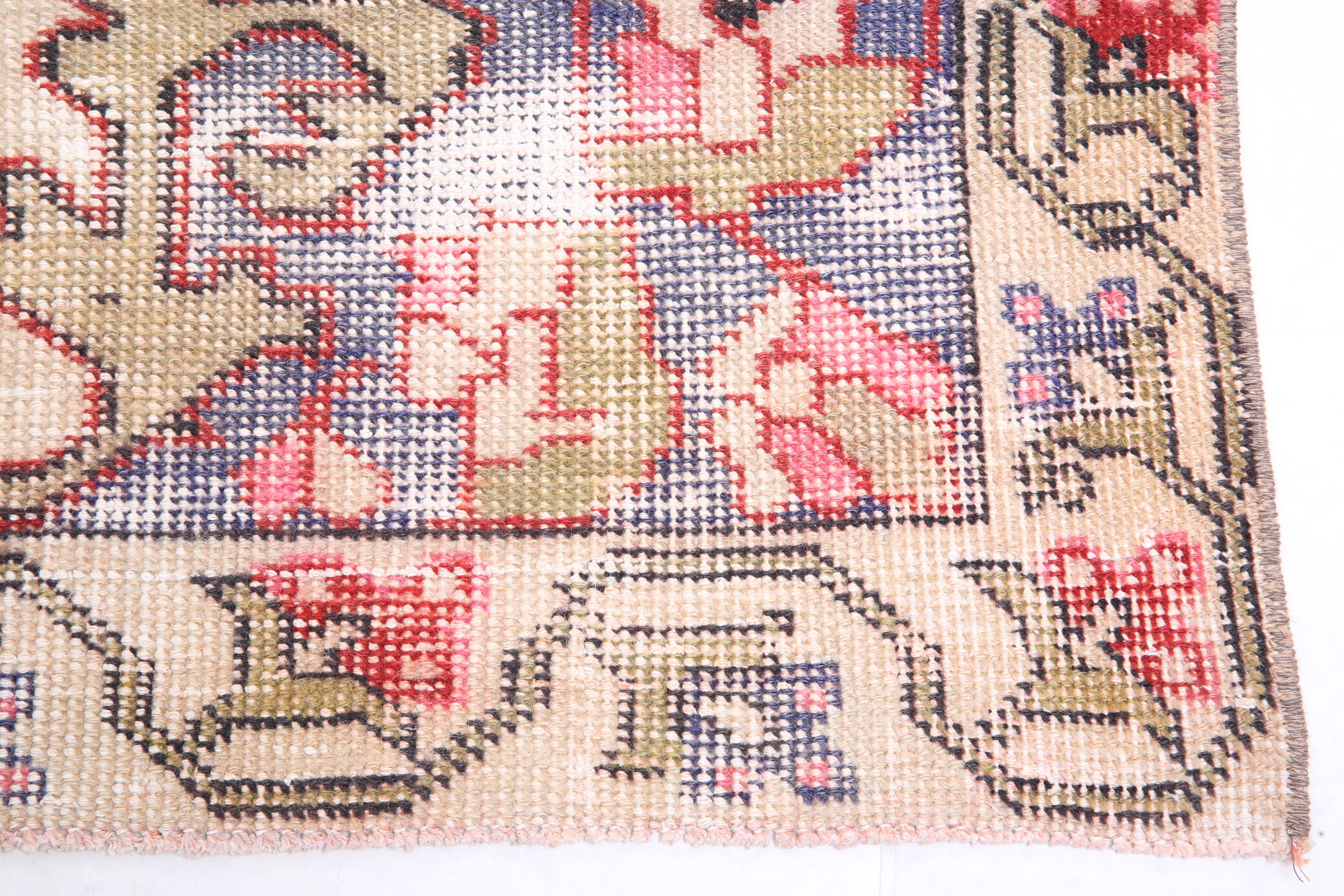 4x7 madallion faded oushak rug, 220x132cm