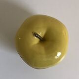 Yellow glazed ceramic box in the shape of an apple, 1970