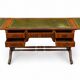 English mahogany double-sided desk with extensions