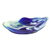 Vintage Leaf Design Glass Tray from Marinha Grande, 1960s