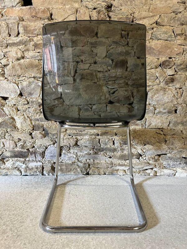 Chaise tobias en métal et plastique par carl ojerstam pour ikea 1990