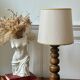 Pied de lampe en bois tourné