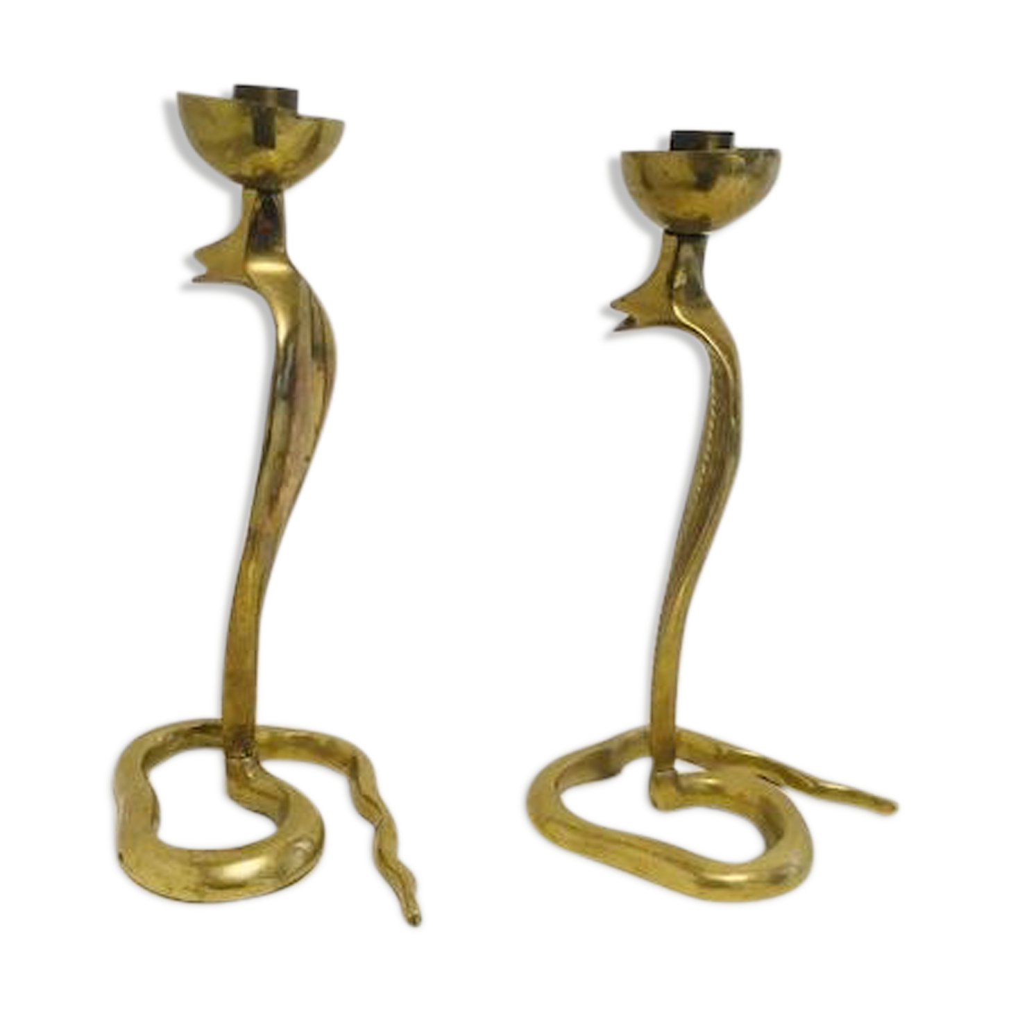 Pair of Snake candle holders