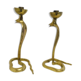 Pair of Snake candle holders
