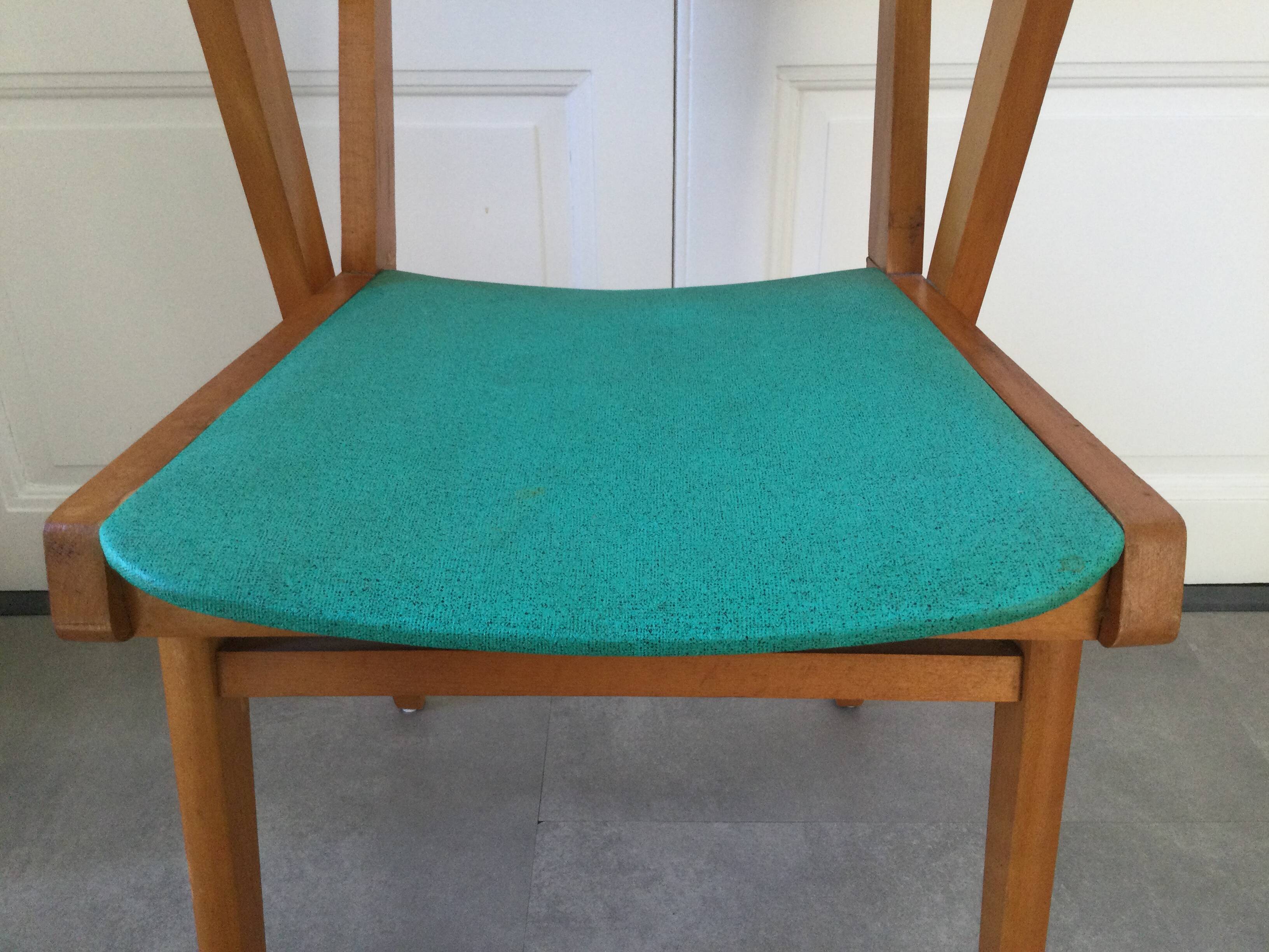 1960s bridge armchair with compass feet