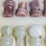 Marble and onyx chess set