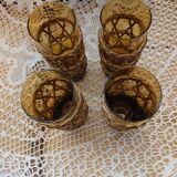 4 vintage orangeade glasses