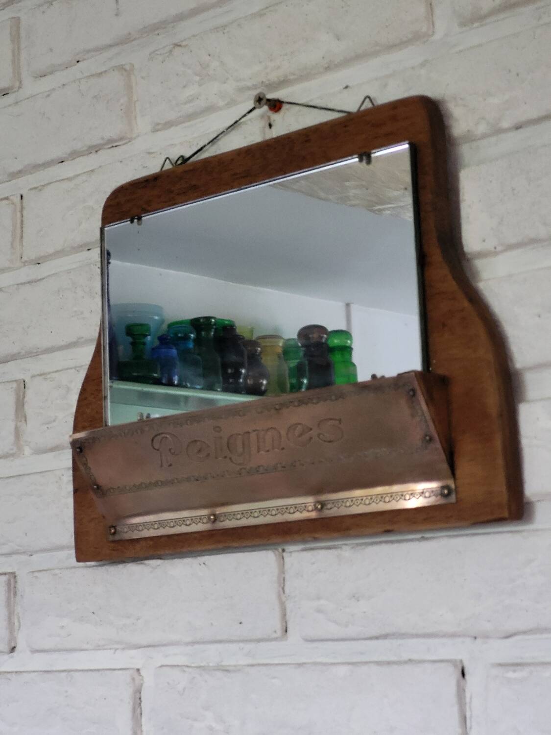 Vintage comb mirror