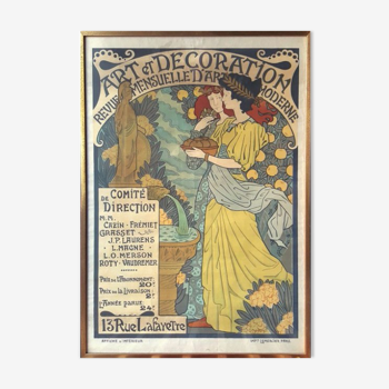 Old advertising poster "Art and decoration"