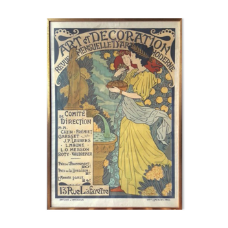 Ancienne affiche publicitaire "Art et décoration"