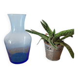 (Large) blue bubble bulb vase