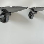 Pair of vintage wall lights, chrome-plated metal, Italy 1970s